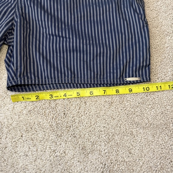 Sauvage California Swim Shorts | Blue Striped | Size S | 100% Nylon - Picture 10 of 10